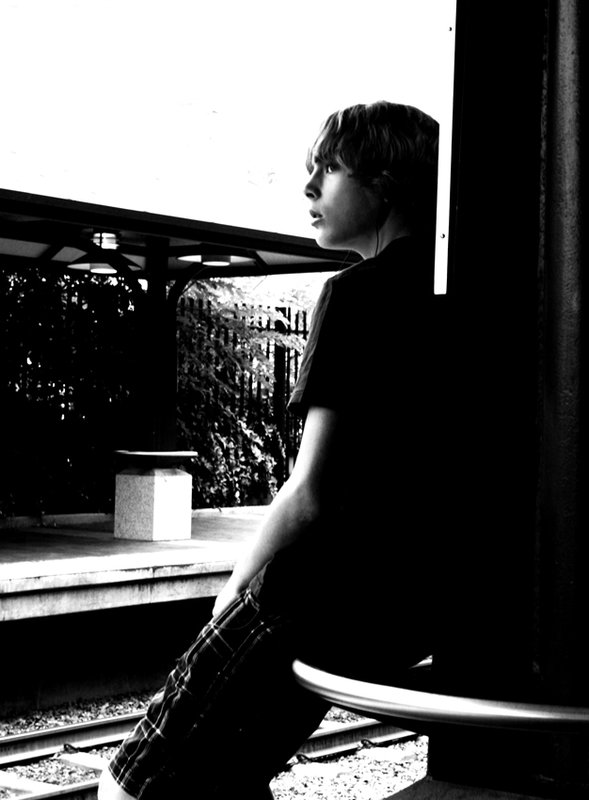 waiting on a train