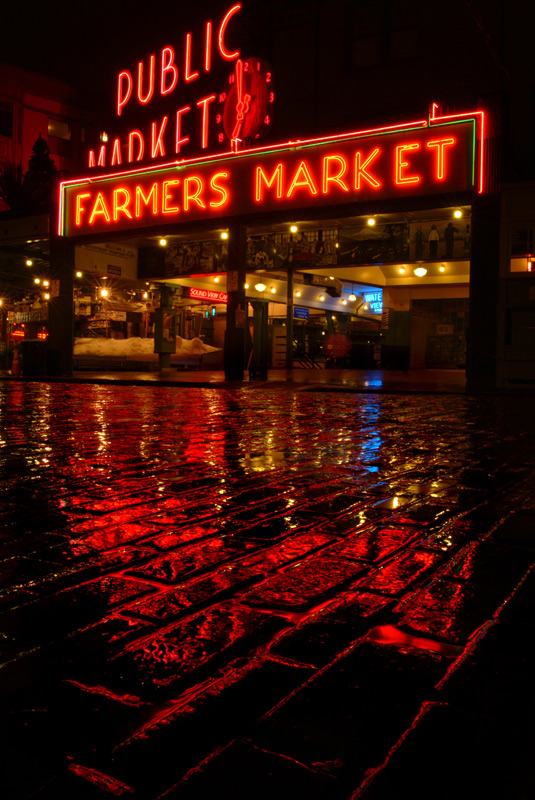Raining at the market