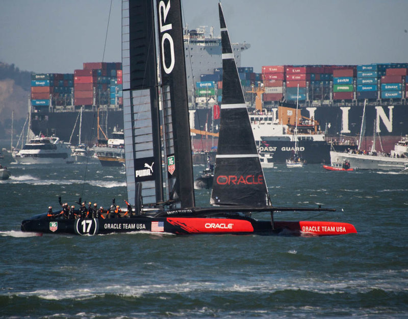 America's cup- on a busy bay