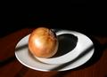 Onion on White Plate