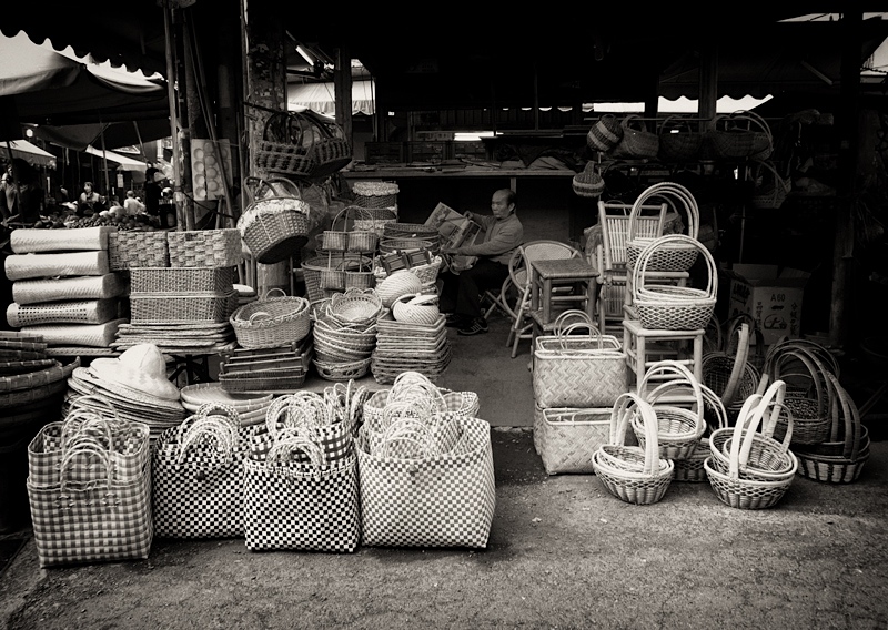 Man Selling Baskets