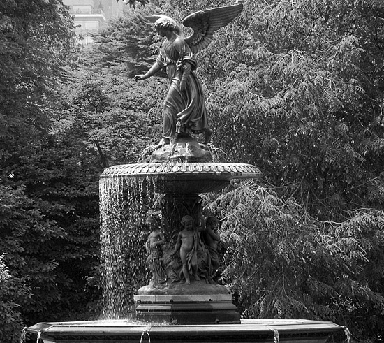 Bethesda-Fountain B&W