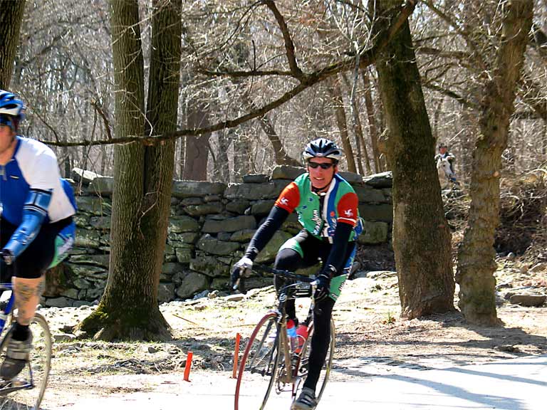 cycling in the park