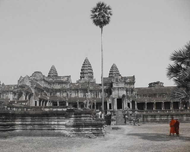 Monks at Angkor Wat, Cambodia