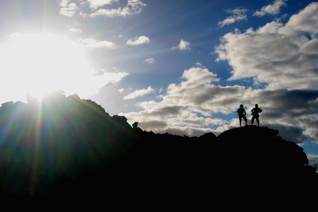 Two Climbers on the Ridge