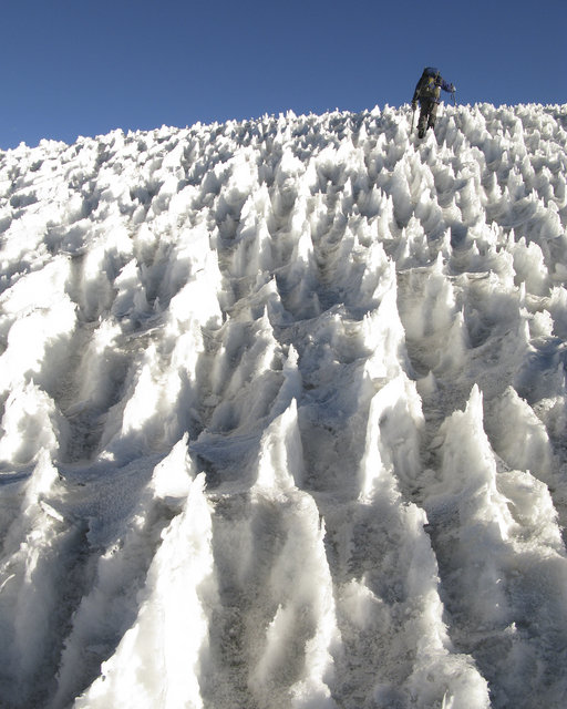 Climber on Mexico Glacier