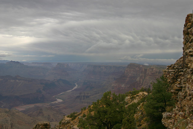 Mammatus Clouds Over the Grand Canyon