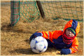 Goalie taking a little rest