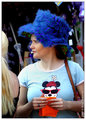 Blue on Red