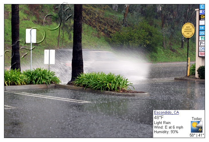 It never rains in Southern California...