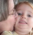 Grandma's kiss can be scary
