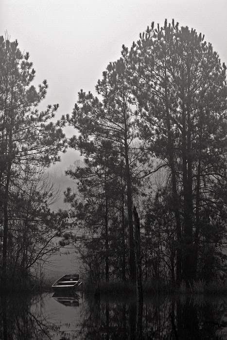 Lonely Boat (BW)