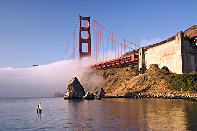 Golden Gate in Light Fog
