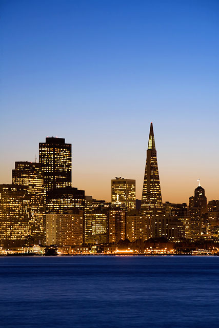 San Francisco skyline-vertical