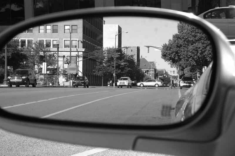 ...done seein my friends in the rearview, thinkin we really closer than we are....