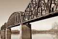 Train Bridge Sepia