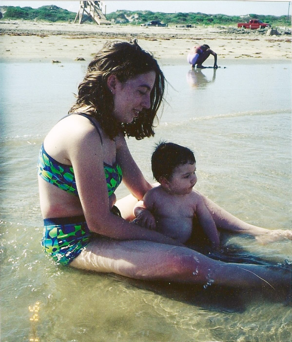 Tonia and Eli in the ocean