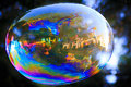 Reflections in soap bubbles
