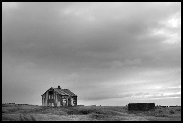 an old house in b/w