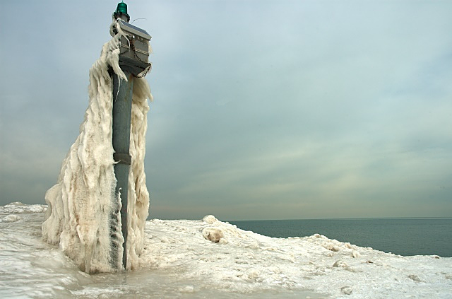 Ice on Webster Pier (8x12)