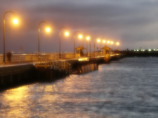 St Kilda pier after sundown