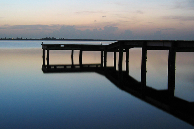 Dock on Blue Water