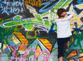 Young graffiti artist