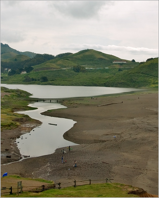 Lagoon at Rodeo Beach, Marin Headlands, CA, USA