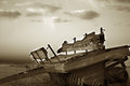 Oxide, Clouds and Wood B/W