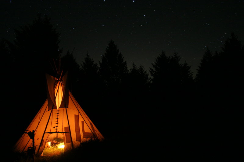 Teepee in the Night