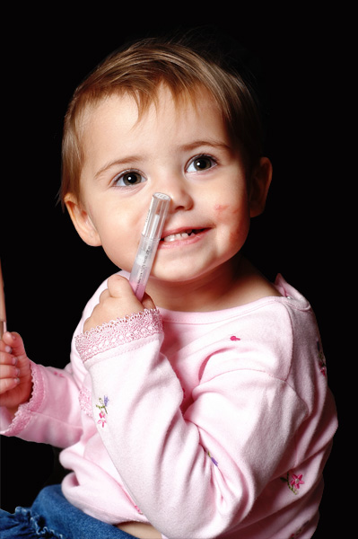 Playing with Mommy's Makeup