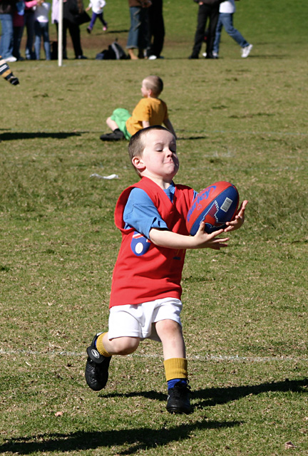 Lachlan Playing Football