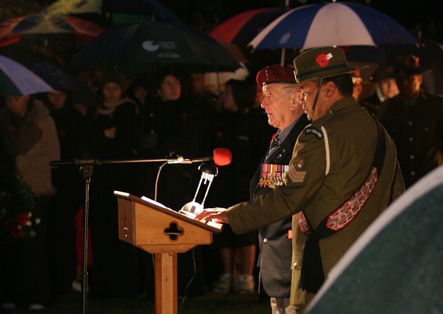 Veteran addressed the crowd