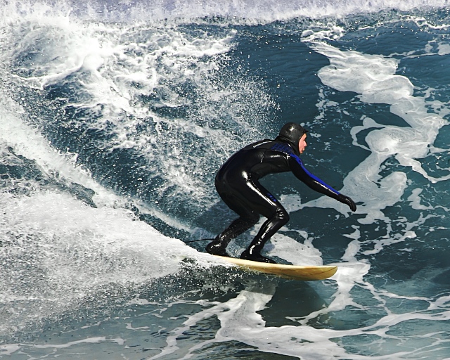 Surfer in Blue