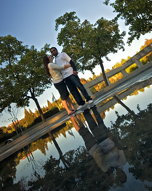 slant reflection