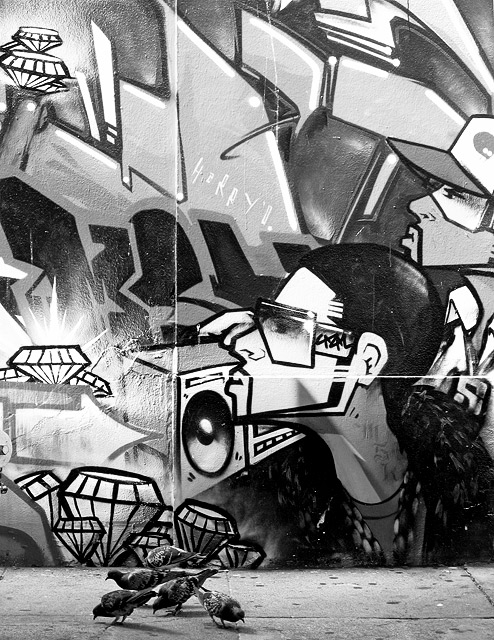 Graffiti with Pigeons
