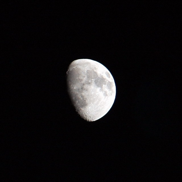 Cropped Moon at 200mm