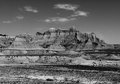 Badlands in Black and White