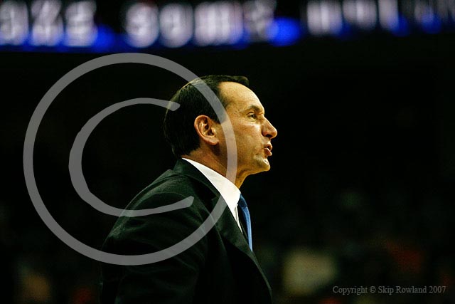 coach k, spitting mad
