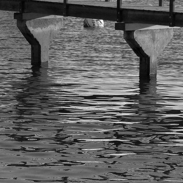 Water at Balboa in Black and White