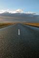 Wet road in Iceland