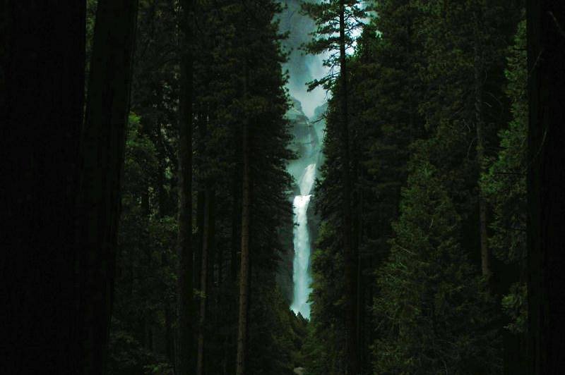 Yosemite Falls in Blue