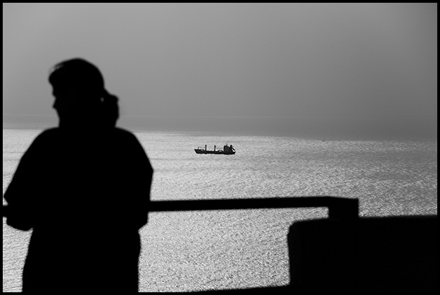 shadow in the fog