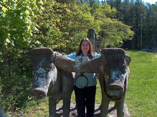 Amy with the Oxen