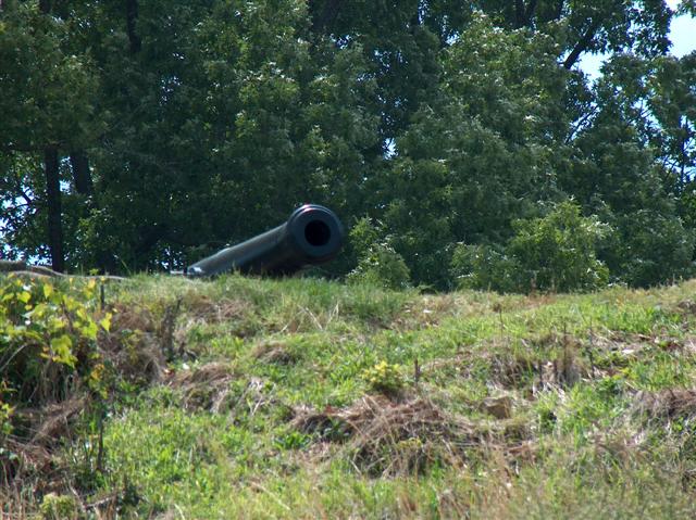 Cannon Looking Over Hill