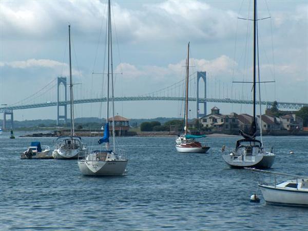 Sail Boats and Newport Bridge
