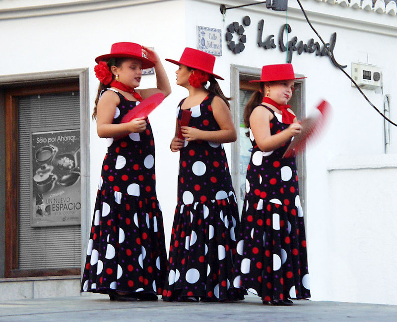 Young flamenco dancers