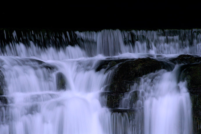 blue waterfall