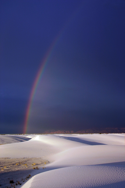 Rainbow Over White Sands