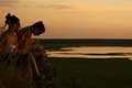 Watching sunset at Ubirr